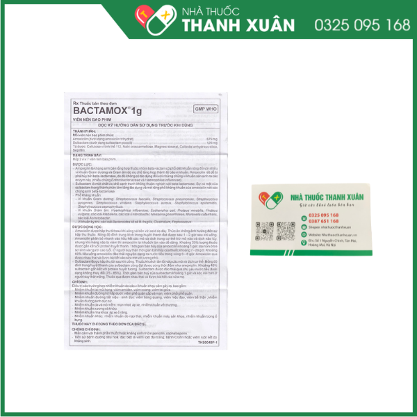 Thuốc Bactamox 1g Imexpharm điều trị nhiễm khuẩn